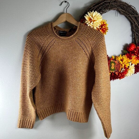 prAna Womens Cades Cove Waffle Knit Sweater XTRA-SMALL in Earth Bound Wool Blend - Picture 1 of 10